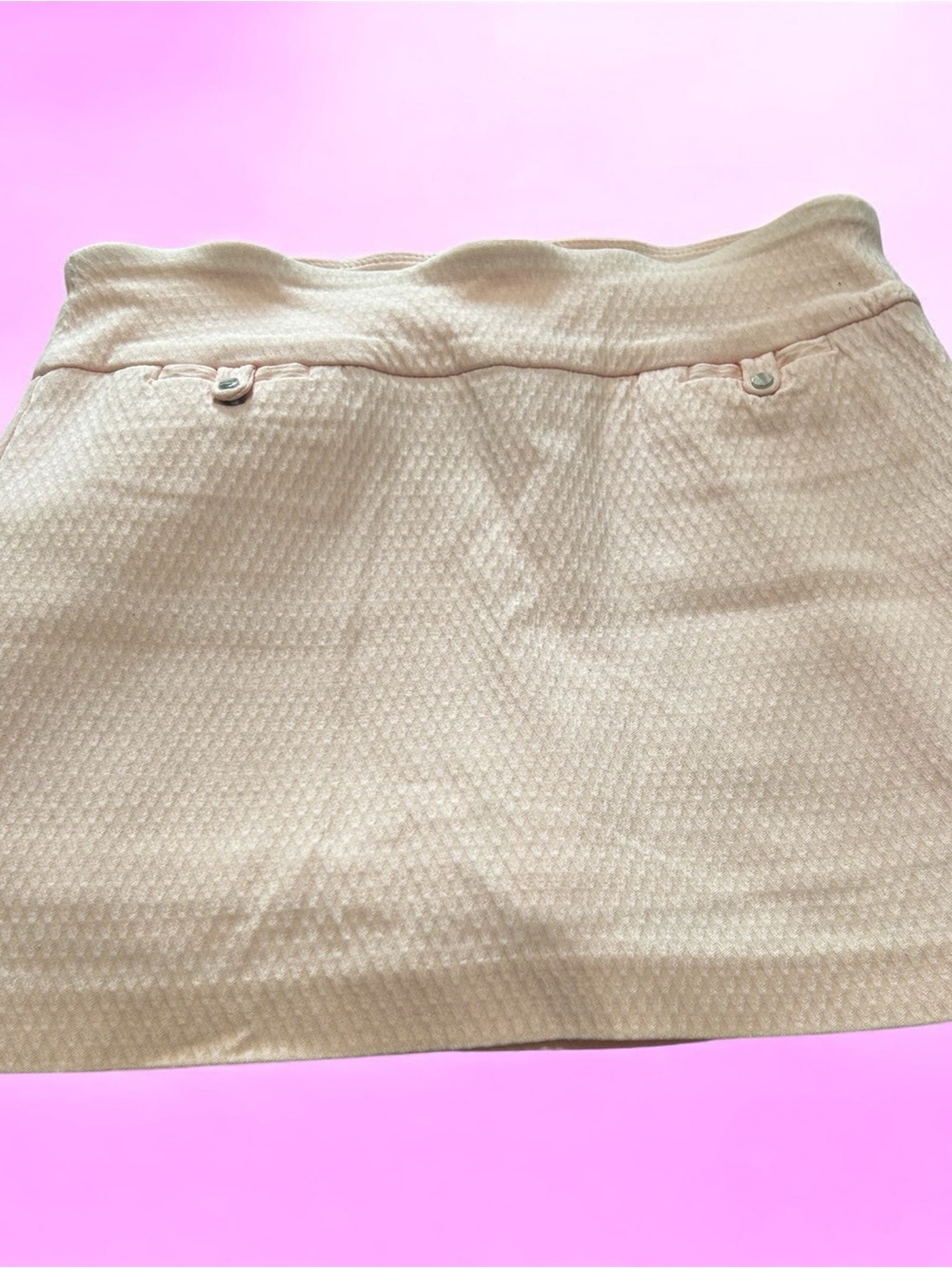 Attyre Cream Pink  Mini Skort with Textured Waffle Detail Size 4P